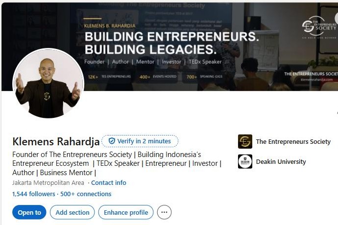 Klemens Rahardja on LinkedIn
